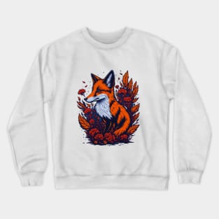 Fox  with flowers Crewneck Sweatshirt